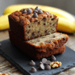 Freshly sliced cottage cheese almond flour banana bread loaf