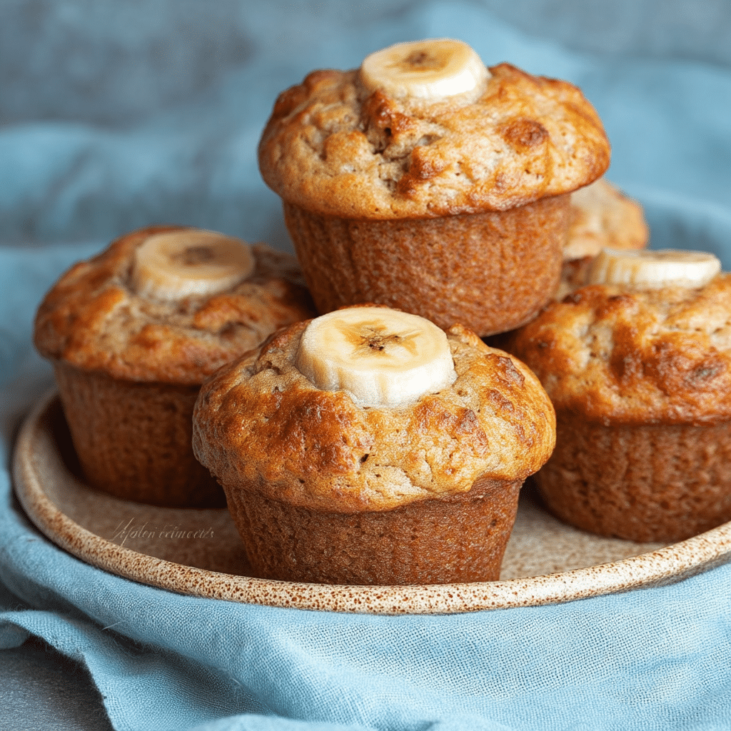 Cottage cheese banana muffins in muffin tin