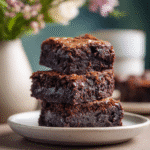 Cottage cheese brownies on a plate