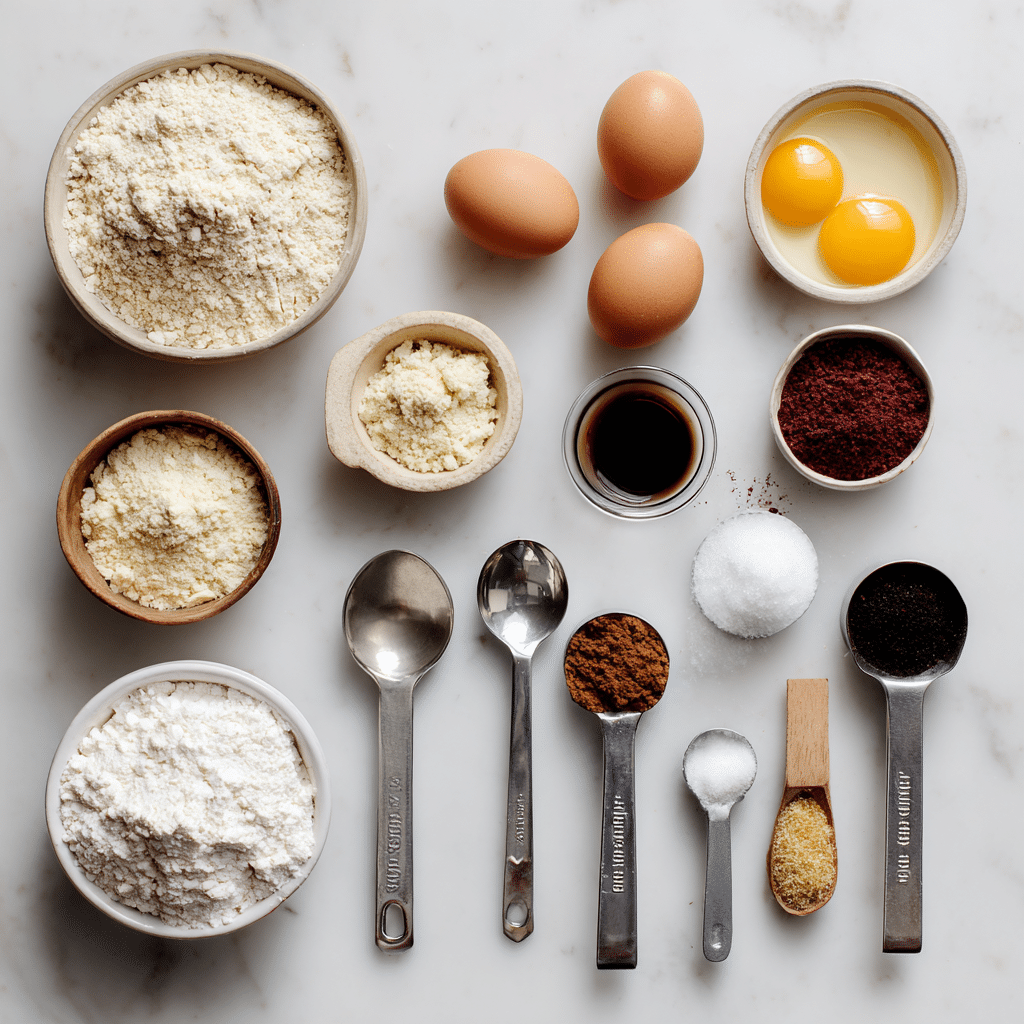 Ingredients for baking a sugar-free Labubu cake