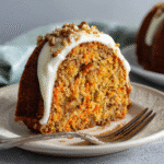 Sliced sugar-free carrot bundt cake