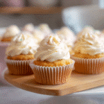 Sugar free vanilla cupcakes with frosting