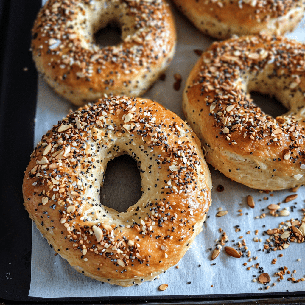 almond flour bagels fresh and golden