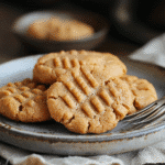 recipe card for almond flour peanut butter cookies