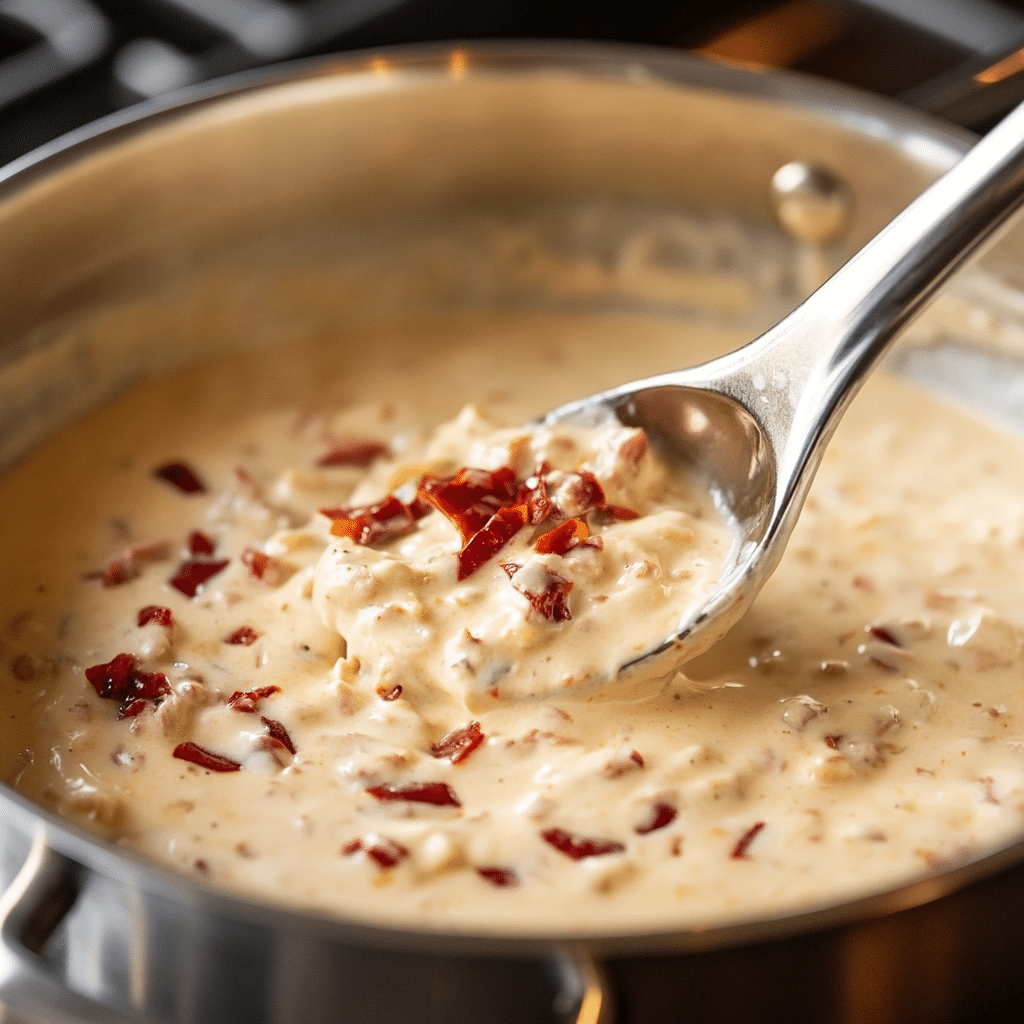Cooking cottage cheese queso with green chilies