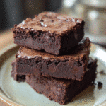 sugar free brownies on rustic board