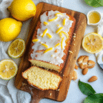 Full sugar free lemon cake loaf with glaze